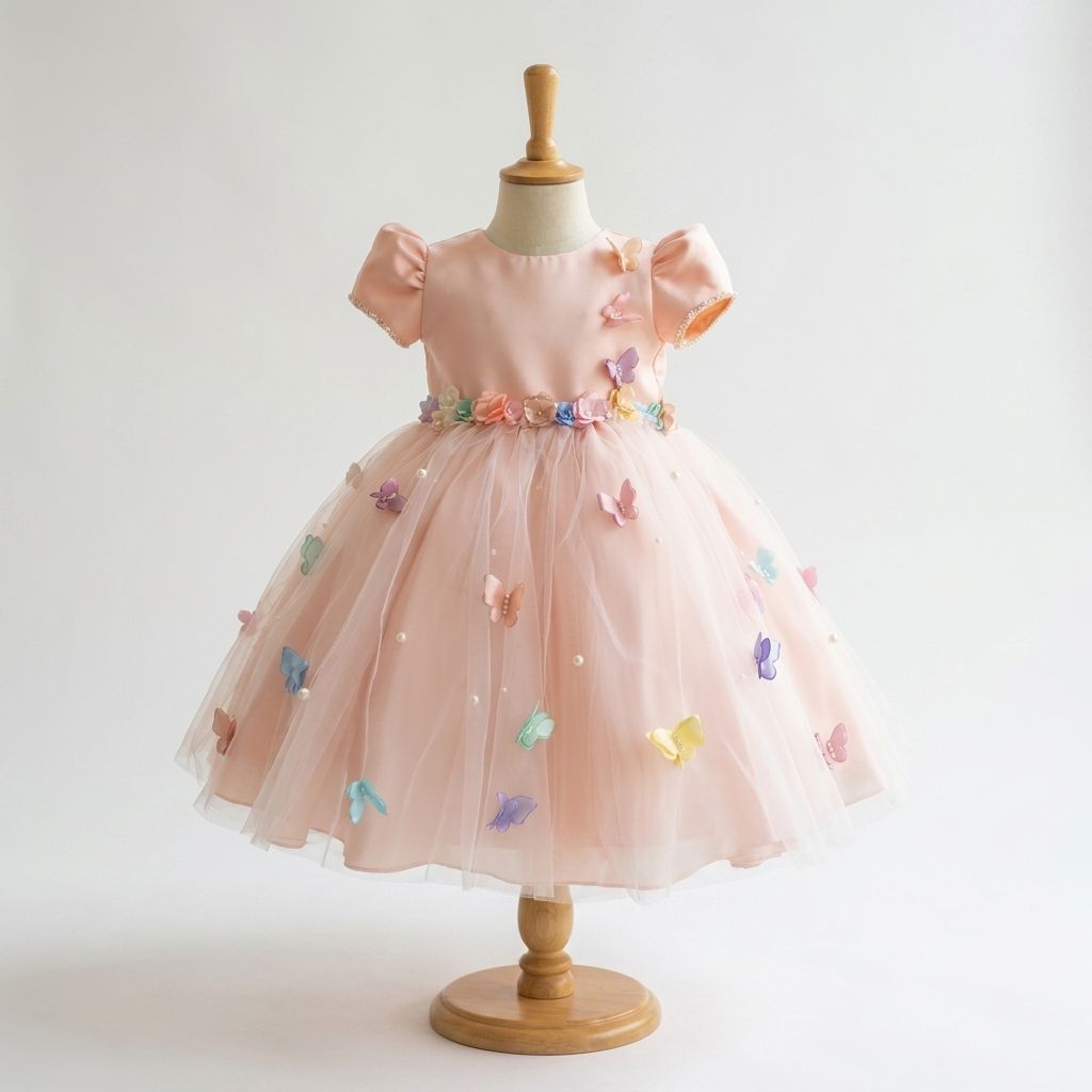 5 Whimsical Princess Dresses | Girls Blush Pink Tulle Birthday Dress with Elegant Luxury Details