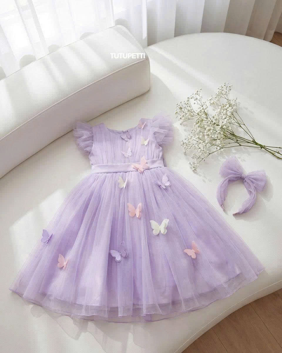 8 Magical Flower Girl Dresses | Lavender Tulle Butterfly Princess Dress for Girls - Image 2