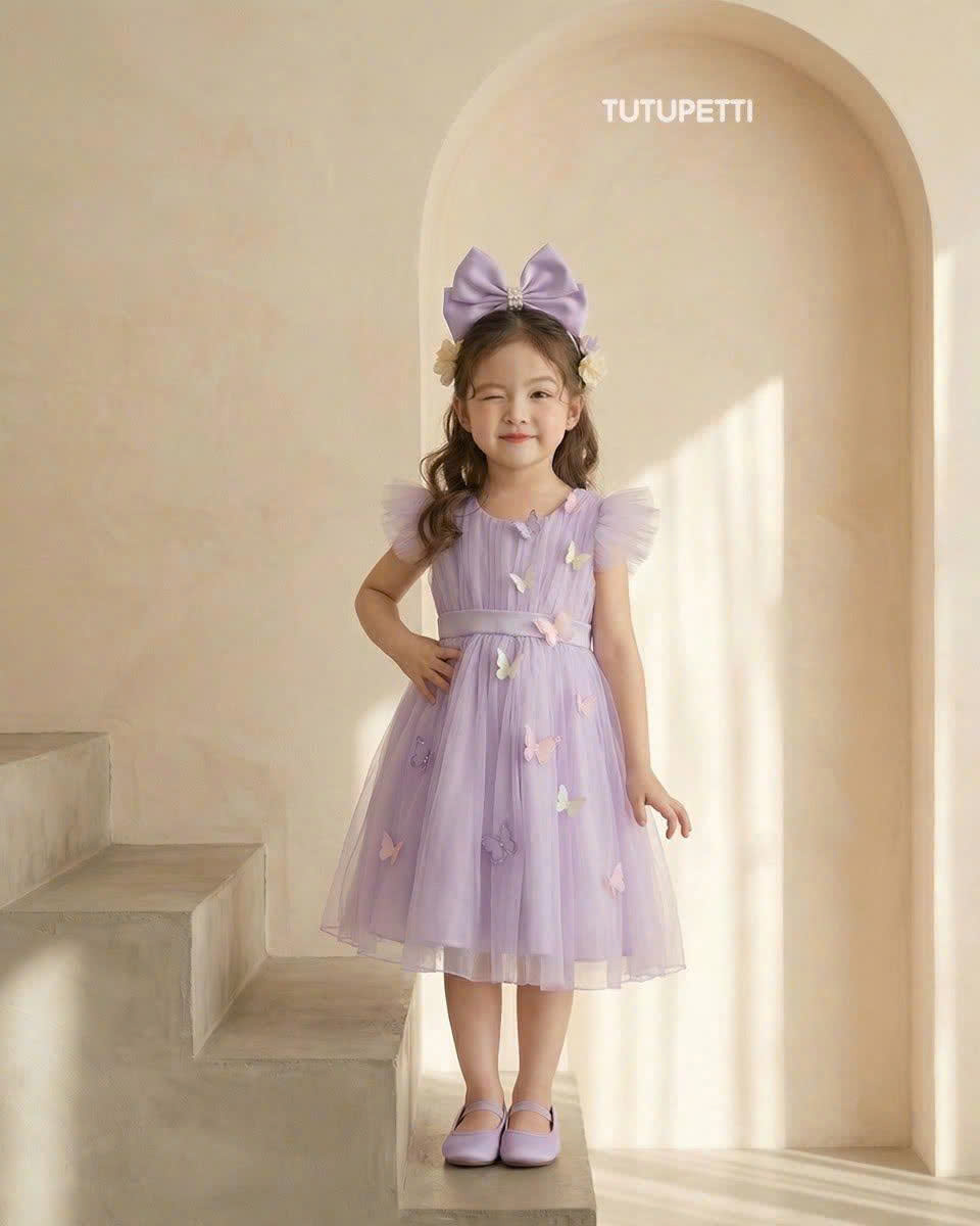 8 Magical Flower Girl Dresses | Lavender Tulle Butterfly Princess Dress for Girls - Image 4