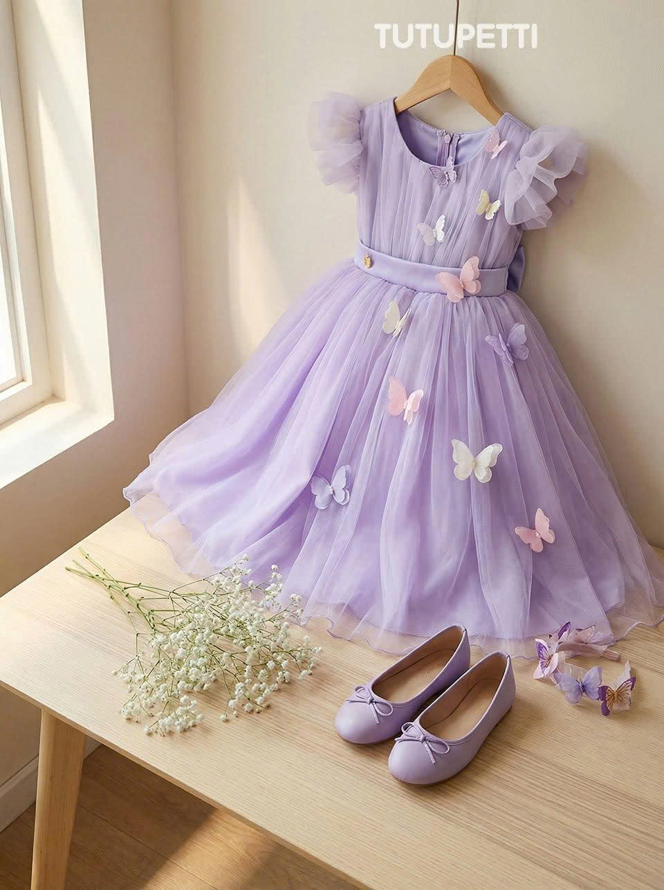 8 Magical Flower Girl Dresses | Lavender Tulle Butterfly Princess Dress for Girls