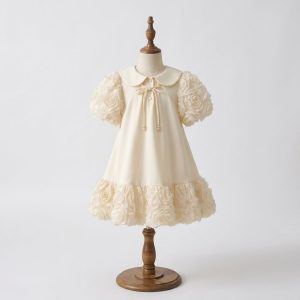 5 Gorgeous Boutique Dresses | Girls Ivory Princess Dress with Elegant Luxury Details