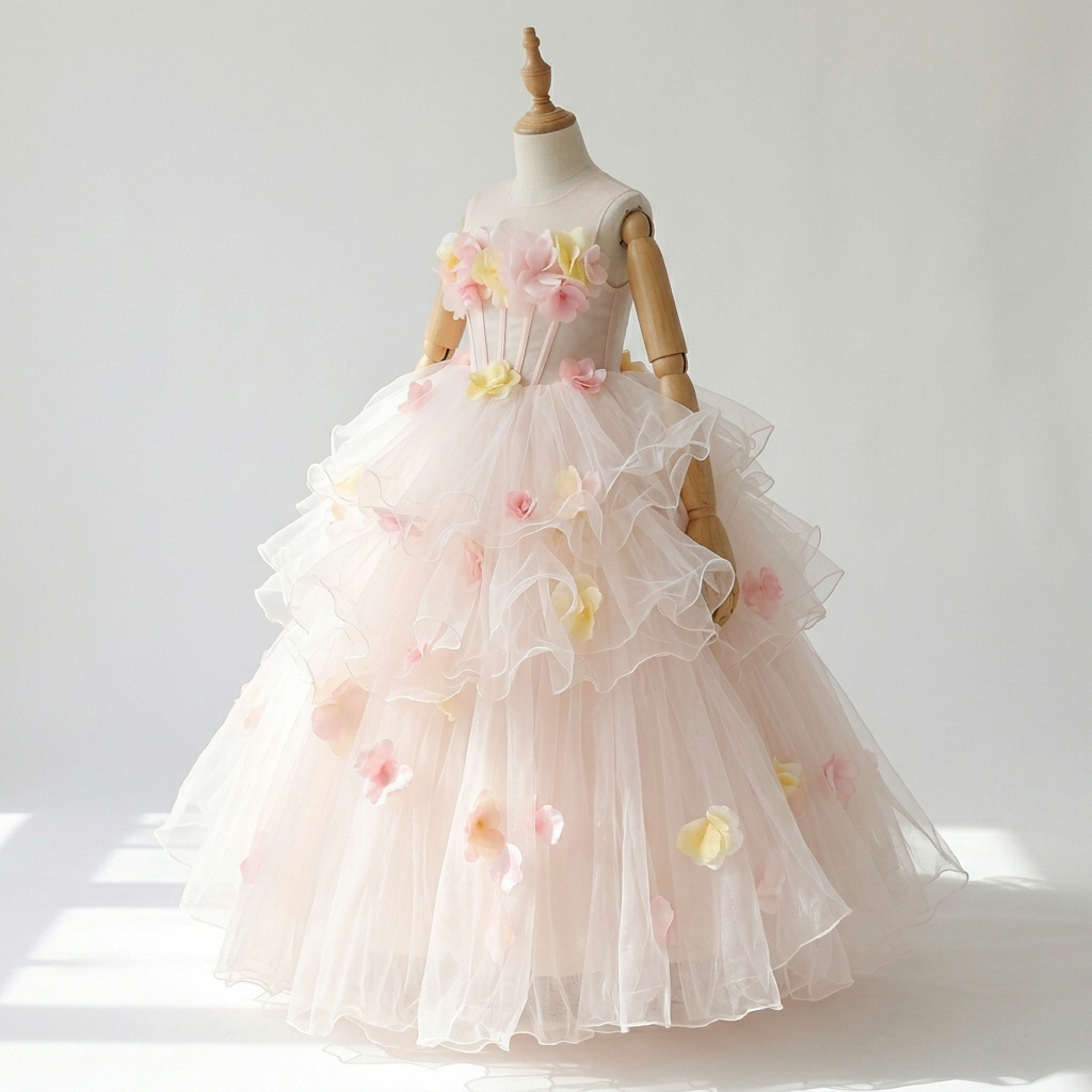 Floral Birthday Dresses – 01 Enchanting Dreamy Tulle Dress for Girls - Image 3