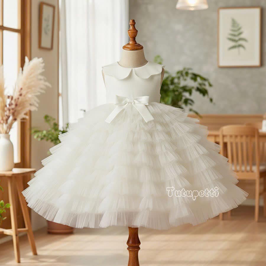Layered Birthday Dresses – 1 Breathtaking Flawless Tiered White Gown