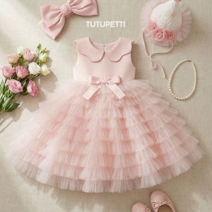 First Birthday Dresses – 1st Magical Sparkle Tiered Tulle Outfit