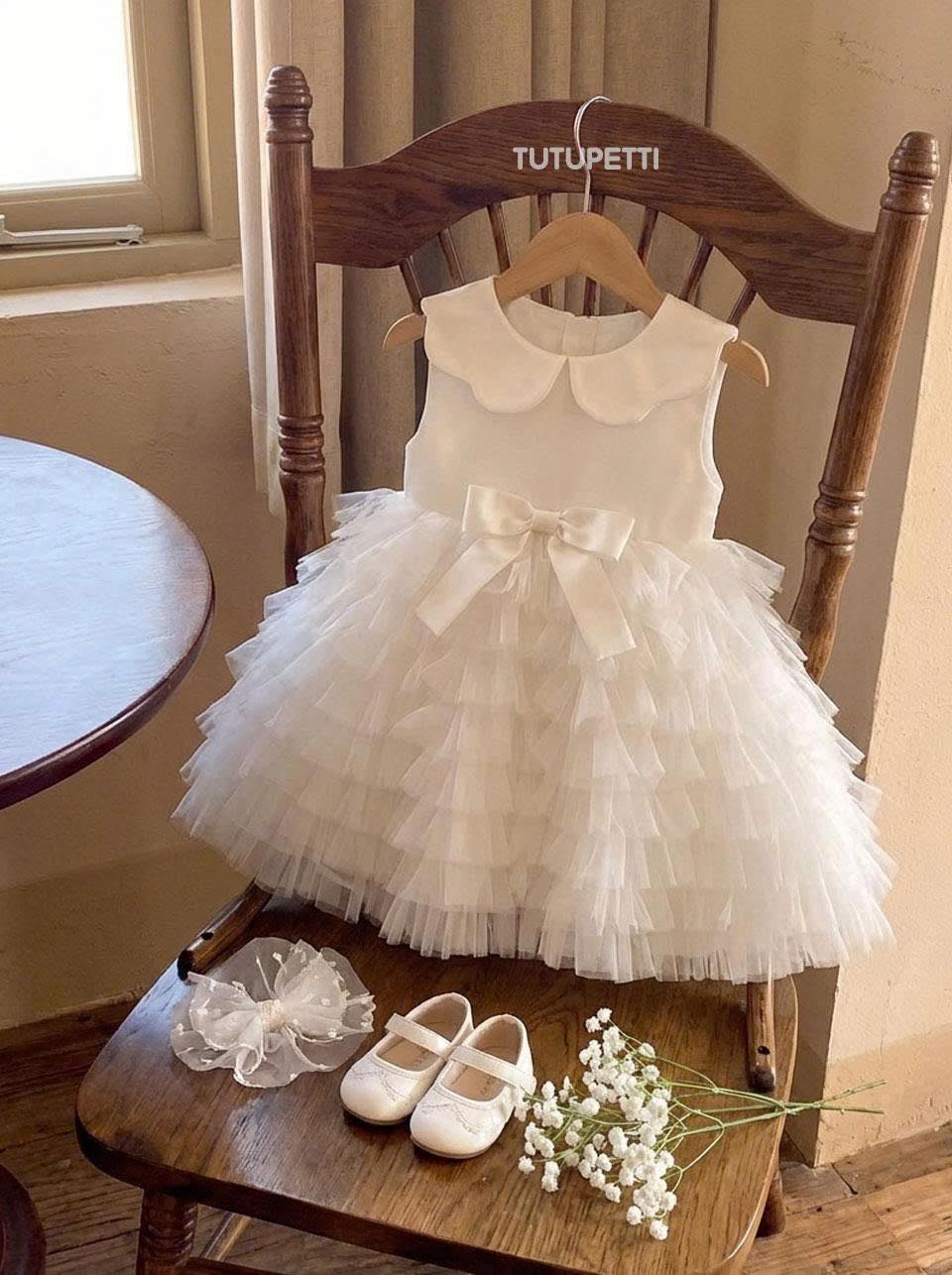 Layered Birthday Dresses – 1 Breathtaking Flawless Tiered White Gown - Image 3