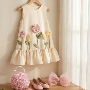 Floral Birthday Dresses – 3 Charming Delightful 3D Flower Stem Outfits
