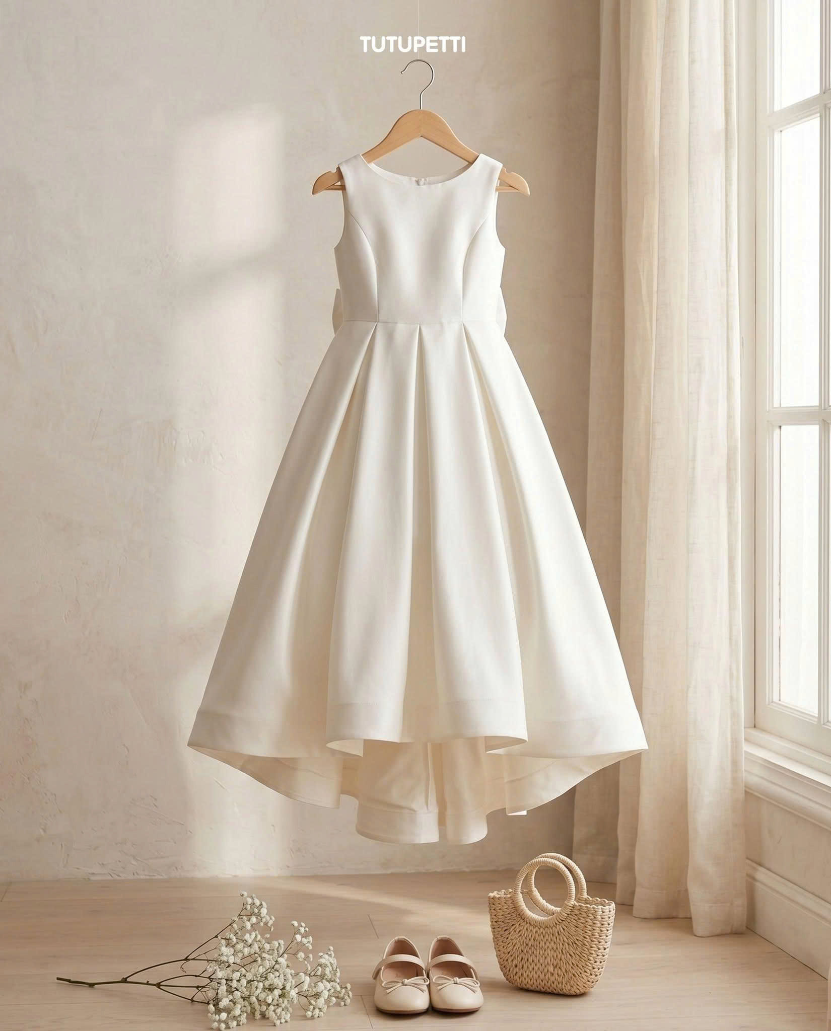 High-Low Birthday Dresses – 2 Breathtaking Supreme Big Bow Satin Gowns - Image 2