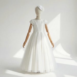 White Birthday Dresses for Girls – 1 Pure Angelic Pearl Tulle Gown