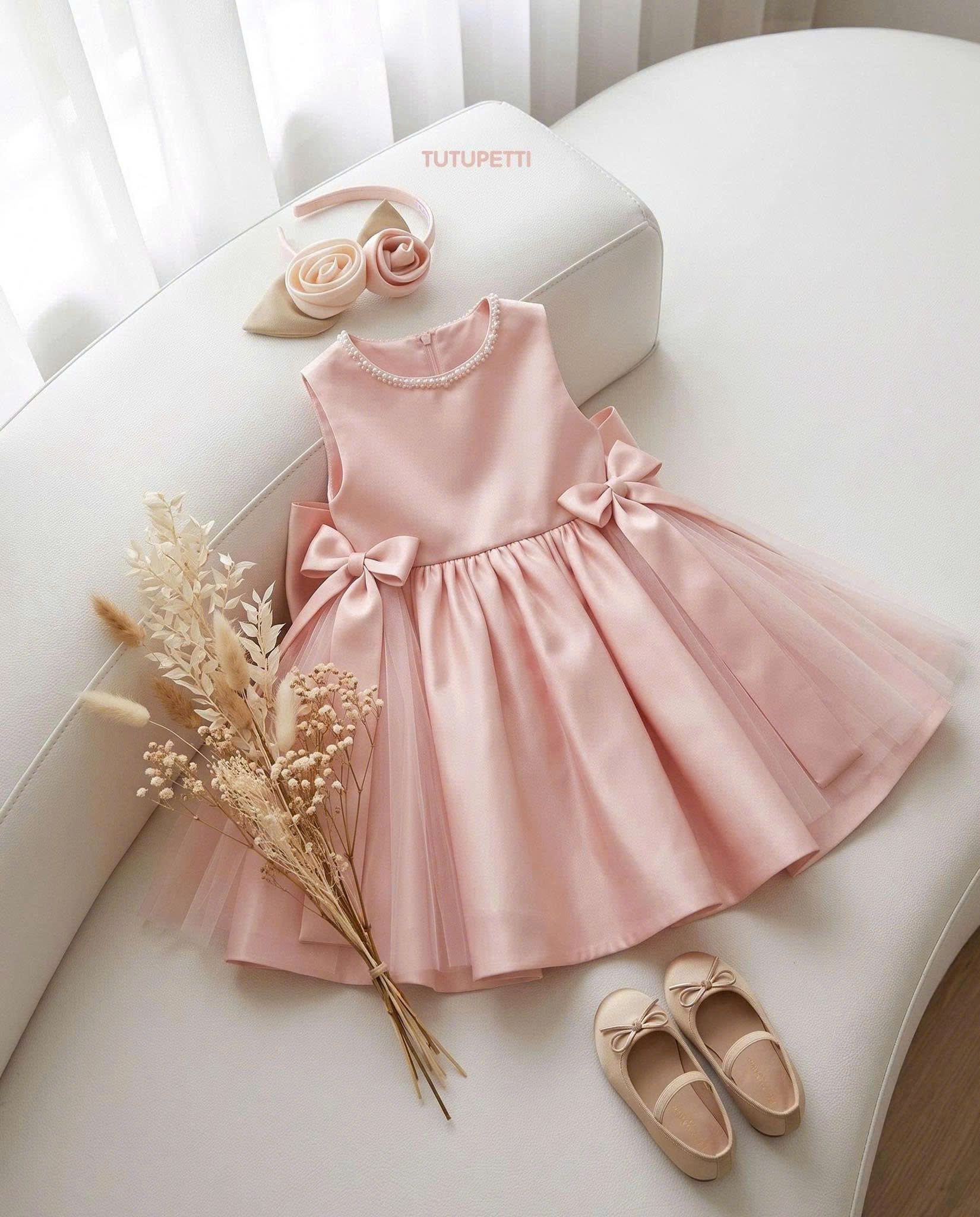 Pink Birthday Dresses for Girls – 1 Lovely Charming Floral Tulle Dress (Copy)