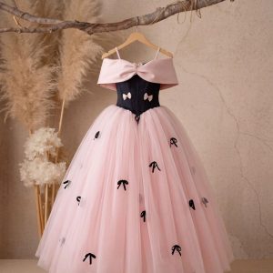 7 Gorgeous Princess Dresses | Pink Tulle Ball Gown with Black Bow Accents & Statement Cape