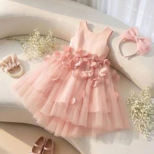 6 Charming Flower Girl Dresses | Blush Pink Tulle Dress with 3D Floral Appliqué
