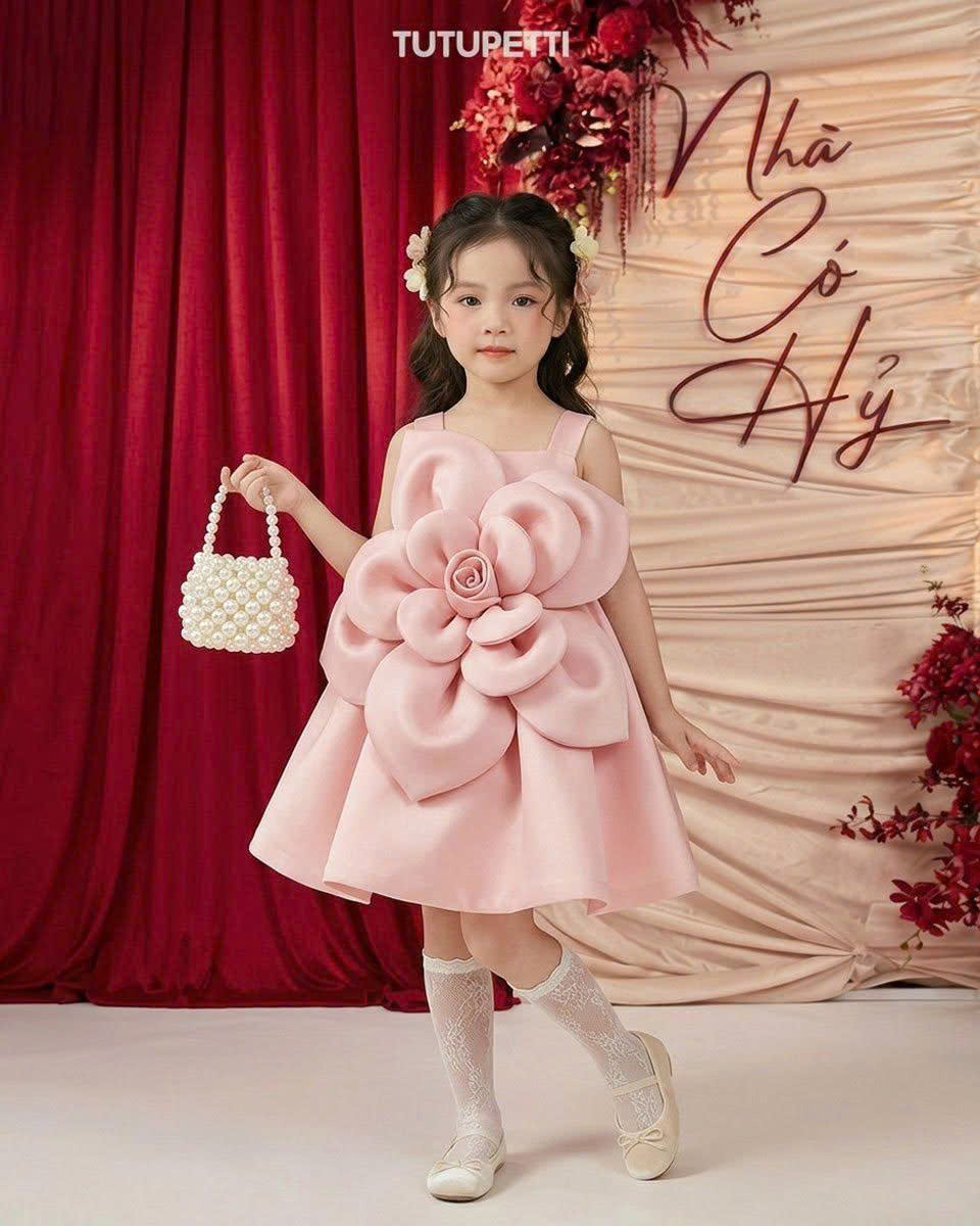 3D Rose Birthday Dresses for Girls – 1 Breathtaking Stunning Statement Blossom Dress - Image 3