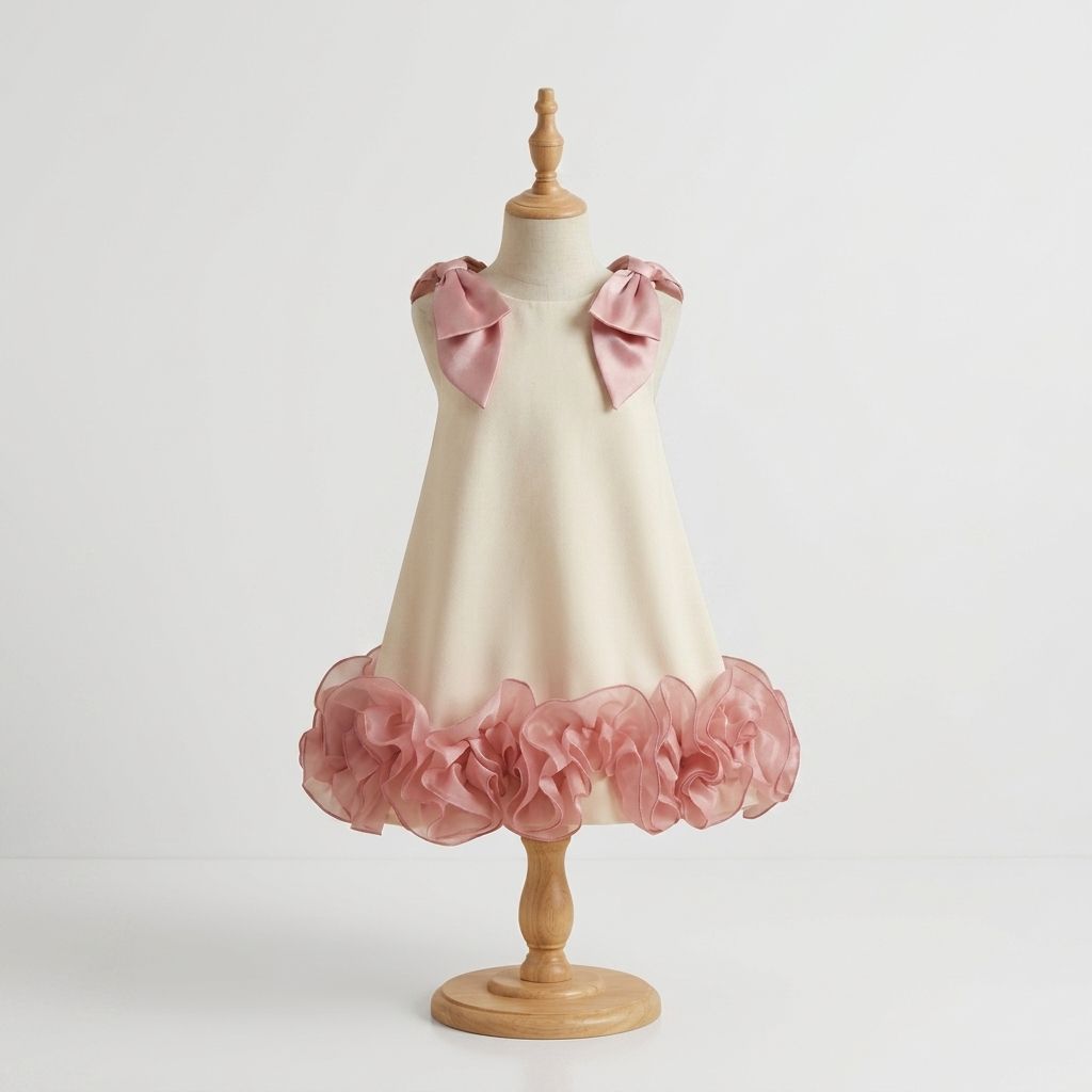 5 Refined Boutique Dresses | Girls Ivory Princess Dress with Elegant Luxury Details