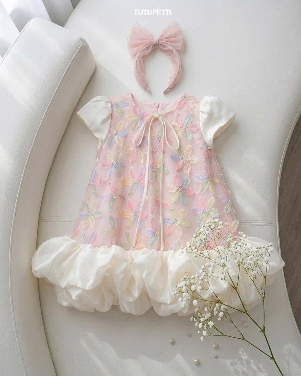 Toddler Birthday Dresses – 3 Cute Adorable Floral Bubble Hem Outfits - Image 3