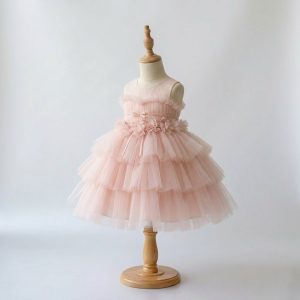 5 Celestial Princess Dresses | Girls Solid Color Tulle Birthday Dress with Elegant Luxury Details