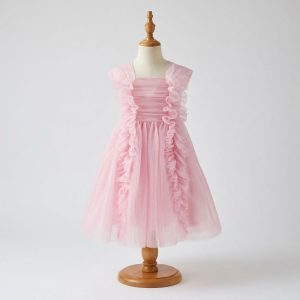 5 Charming Pink Tulle Dresses | Girls Blush Pink Party Dress with Romantic Ruffle Details